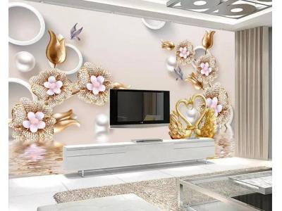 نقاشی ساختمان  واجرای کاغذ دیواری پی وی سی ، سه بعدی و نانو