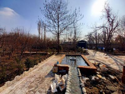 نمای سنگ-5500 متر باغ ویلای مشجر با پایان کار در شهریار