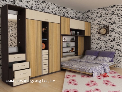 مبلمان تاشو و تخت خواب تاشو ديواري ريلكس