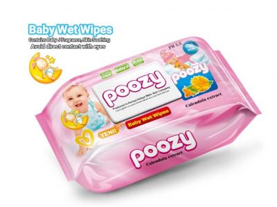 poozy-دستمال مرطوب پاک کننده کودک پوزی در بسته بندی پاکتی 