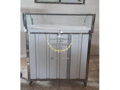 میزکار استیل پیشخوان دار