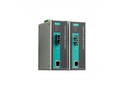 انواع مبدل های صنعتی-مبدل اترنت به فیبر نوری صنعتی موگزا MOXA IMC-101-M-SC-T Ethernet to Fiber Converter