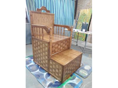 منبر تمام چوب راش، منبر کوچک هیئتی ، منبر تمام ام دی اف ، خرید و فروش منبر مسجد 