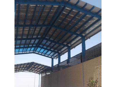 سوله پوشش شیروانی-اجرای سقف سوله باپوشش ورق رنگی وپانل