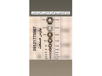 انواع پیچ و مهره پارس صنعت