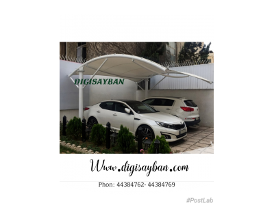 سایبان پارکینگ و ماشین