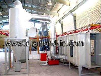 کوره کانوایر با سایکلون و دستگاه رنگ پاش پودری