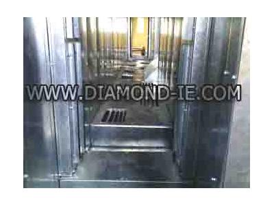 کوره کانوایر با سایکلون و دستگاه رنگ پاش پودری