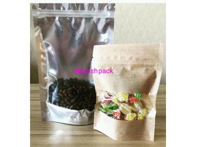 پاکت آماده ایستاده ساندیسی پنجره دار-کرافت و گلاسه سفید