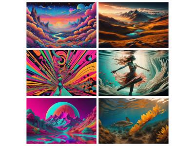 تابلو نقاشی دیجیتال دکوراتیو