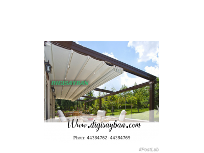 سقف برقی متحرک وبلا و کافه رستوران و استخر