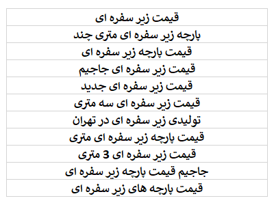 قیمت پارچه زیر سفره ای قیمت زیر سفره ای پارچه زیر سفره ای متری چند قیمت پارچه زیر سفره ای قیمت زیر سفره ای جاجیم قیمت زیر سفره ای جدید قیمت زیر سفره ای سه متری تولیدی زیر سفره ای در تهران قیمت پارچه زیر سفره ای متری قیمت زیر سفره ای 3 متری جاجیم قیمت
