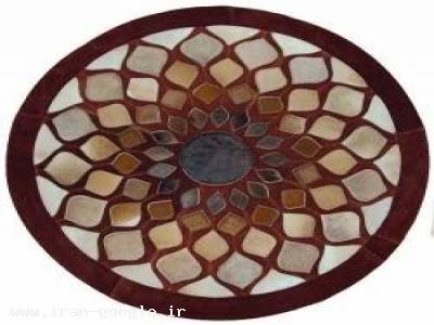 قالیچه های دست باف چرمی تهیه شده از پوست گاو