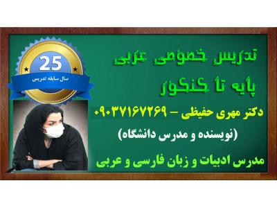 تدریس خصوصی و نیمه خصوصی ادبیات و زبان فارسی و عربی از پایه تا کنکور 