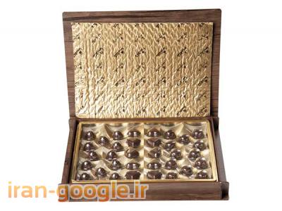 جعبه پذیرایی چوبی-تولید و بسته بندی  انواع شکلات پذیرایی 