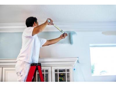 نقاشی ساختمان  واجرای کاغذ دیواری پی وی سی ، سه بعدی و نانو