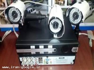 پخش 4 دوربین مداربسته ضدآب دید در شب+دستگاه رکورد+یک سال گارانتی فقط 450هزار تومان