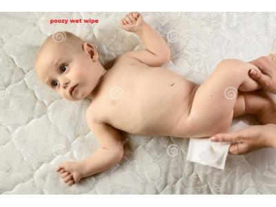 مرطوب کننده-دستمال مرطوب پاک کننده کودک پوزی در بسته بندی پاکتی 