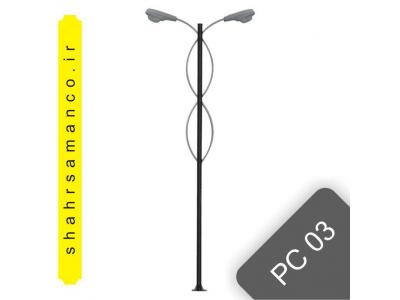  پایه چراغ خیابانی گالوانیزه لوله ای و چند وجهی گالوانیزه گرم 