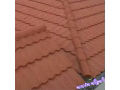 اجرای سقف شیبدار و نصب ورق سنگریزه دار طرح سفال و... 