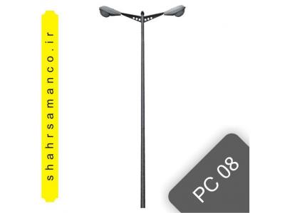  پایه چراغ خیابانی گالوانیزه لوله ای و چند وجهی گالوانیزه گرم 