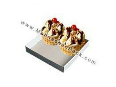 بستنی-تولید و پخش جعبه جالیوانی  ، بسته بندی غذا ، کفی شرینگ ،  سینی حمل بستنی