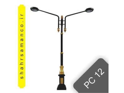  پایه چراغ خیابانی گالوانیزه لوله ای و چند وجهی گالوانیزه گرم 