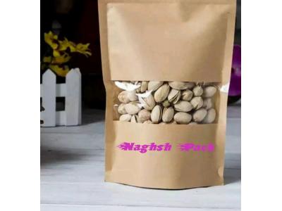 پاکت آماده ایستاده ساندیسی پنجره دار-کرافت و گلاسه سفید